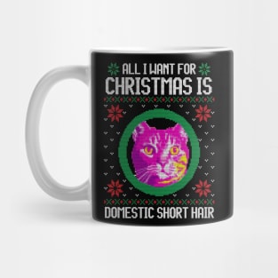 All I Want for Christmas is Domestic Short Hair - Christmas Gift for Cat Lover Mug